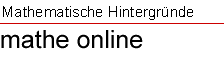Zum Inhaltsverzeichnis der Mathematischen Hintergr&uuml;nde